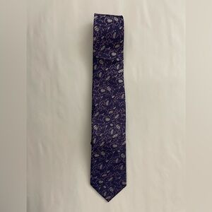 Vintage purple floral necktie